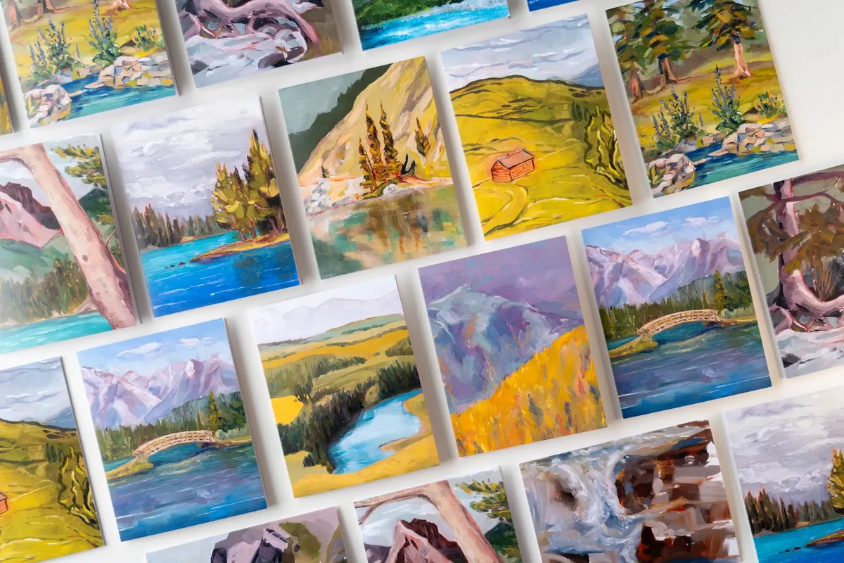 A collection of Kimberillo fine art greeting cards.